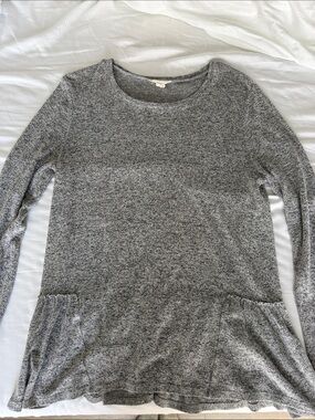 Caslon Petite XS Heather Gray Knit Top